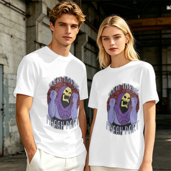 Olive T-Shirt With Skeletor 'You're Tearing Myaah-Part' Graphic