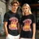 Olive T-Shirt With Calcifire Bacon Fire Graphic Print
