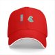 Black Baseball Cap With Cute Science Lab Beaker Print