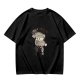 Olive Green T-Shirt with 'Hello Monday!' Coffee Character Graphic