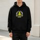 Black hoodie with LEGO brick house graphic and 'Get Built' text