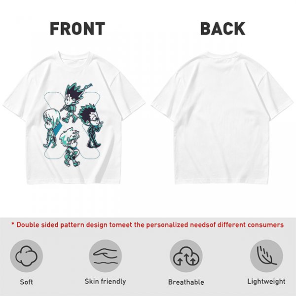 Hunter x Hunter Chibi Characters Graphic Olive T-Shirt