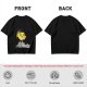 Olive green t-shirt with cheerful lemon mascot graphic and make lemonades text