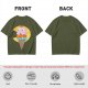 Olive T-Shirt With Melting Ice Cream Ghost Graphic Design
