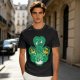 Olive Green T-Shirt With Studio Ghibli Clover Graphic Print