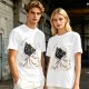 Olive T-shirt with Cute Black Cat Wrapped in Blanket Graphic