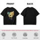 Olive T-shirt with a cartoon cheese taking a selfie and making a peace sign
