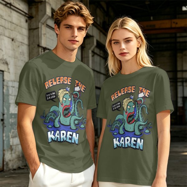 Release The Karen Octopus Graphic T-Shirt