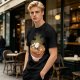 Olive T-Shirt With Skull Ramen Bowl Graphic