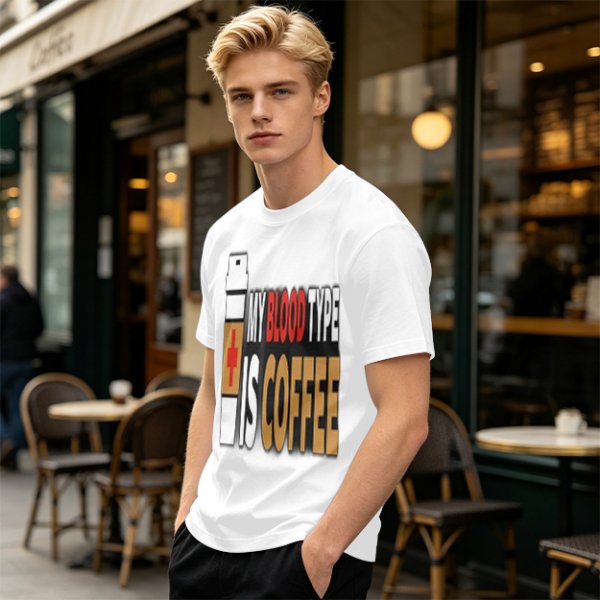 My Blood Type Is Coffee Graphic Tee