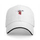 Black baseball cap with 'All of Us Are Red' text and red graphic