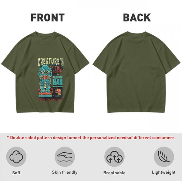 Creature's Tiki Lounge Seafood Bar Graphic T-Shirt