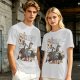 Olive Green T-Shirt With Superhero Animal Squad Graphic Print
