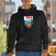 Black hoodie with Kong gorilla and banana graphic print