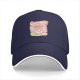 Black Baseball Cap With Pastel Cucumber Themed Graphic Print