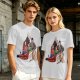 Olive Green T-Shirt with Buffy The Vampire Slayer Character Art Print