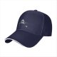 Black baseball cap with shark graphic and 'NO' text print