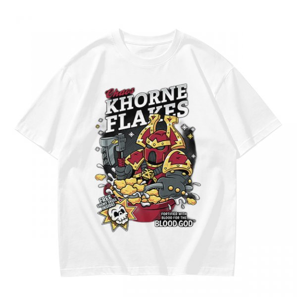 Khorne Flakes Chaos Cereal Themed Graphic T-Shirt