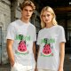 Olive T-Shirt With Cute Watermelon 'What A Melon' Graphic Design