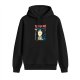 Black hoodie with a grumpy cat 'Cat Feelings' graphic print