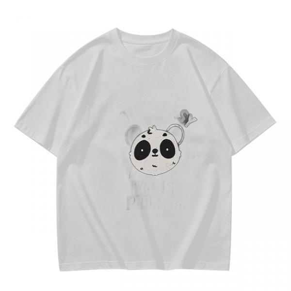Olive Green T-Shirt With Cute Panda Bomb Graphic Print