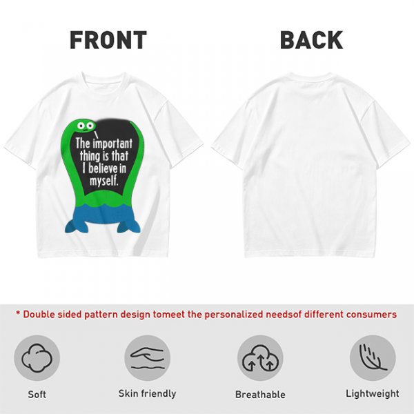 Olive T-Shirt With Dinosaur Graphic And Self Belief Text
