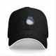 Black Baseball Cap With Blue Totoro Inspired Graphic Print