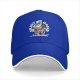 Black baseball cap with 'Enjoy The Grind Assholes!' cartoon print