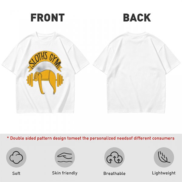 Sloth's Gym T-Shirt with Funny Lifting Sloth Graphic