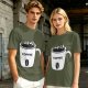 Olive Green T-Shirt With Coffee Mug Graphic Print