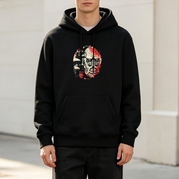 Black Hoodie With Attack On Titan Colossal Titan Graphic