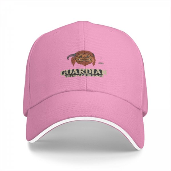 Black baseball cap with Ludo Guardian Friend of the Rocks print