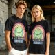 Olive T-Shirt With Grumpy Frog 'I Hate Everyone Equally' Print