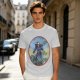 Olive T-Shirt Featuring Skeletor Holding His Havoc Staff