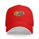 Black Baseball Cap With Hugging Monkeys Heart Design