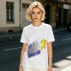 Olive Graphic T-Shirt With Star And Rainbow Text Design