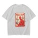 Olive T-shirt with Hell's Gym Devil Lifting Dumbbell Graphic