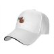 Black Baseball Cap With Cute Red Devil Cat Graphic Design