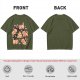 Olive Green Christmas Cat Gingerbread Graphic T-Shirt