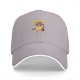 Black baseball cap with grumpy owl holding coffee and 'COFFEE' text