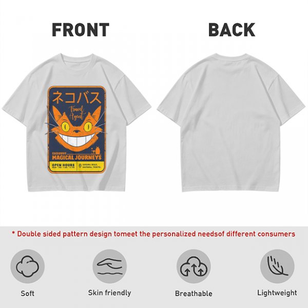 Magical Cat Bus Travel Agent Graphic T-Shirt Design