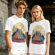 Capybara Camping Tent Full Moon Graphic T-Shirt