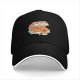 Black baseball cap with kitten nuggets takeout box graphic