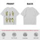 Olive Green T-Shirt with Cartoon Avocado Fitness Characters Print