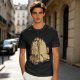 Olive Green T-Shirt With Cartoon Droopy Pug Graphic Print