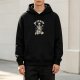 Black hoodie with skeleton graphic and 'CAN'T MOVE' print