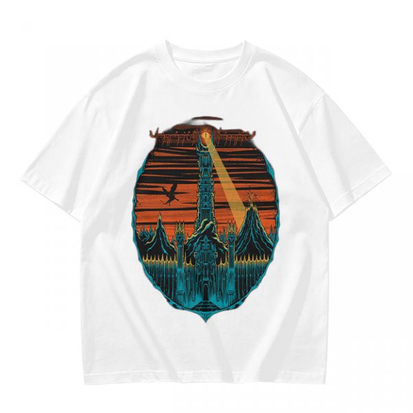 Lord of the Rings Dark Tower Graphic Olive T-Shirt