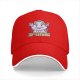 Black baseball cap with funny cloud rainbow storm graphic