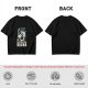 Olive graphic t-shirt with 'Fueled by Coffee & Existential Dread' grim reaper print