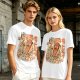 Giant Hot Dog Monster Destroying City Graphic T-Shirt